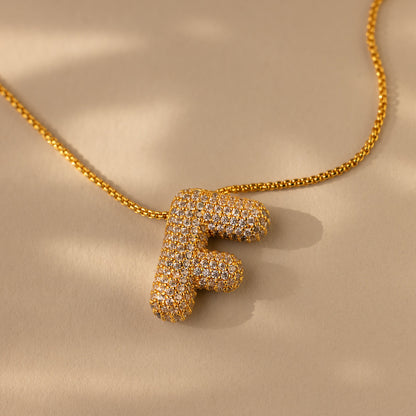 Valentina Crystal Letter Necklace