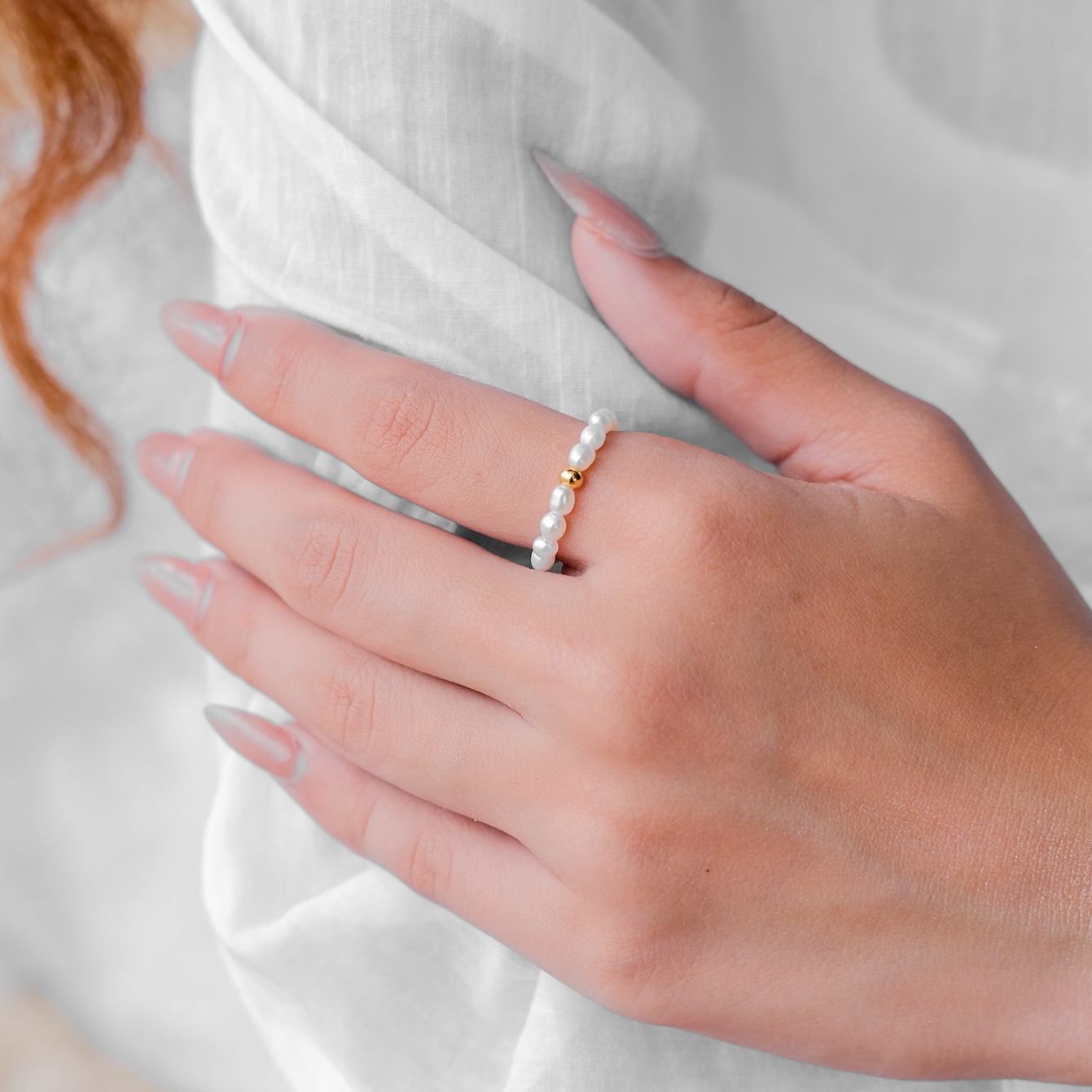 Sami Pearl Band Ring