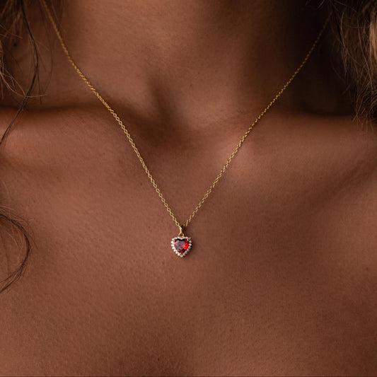 Colette Pave Heart Necklace