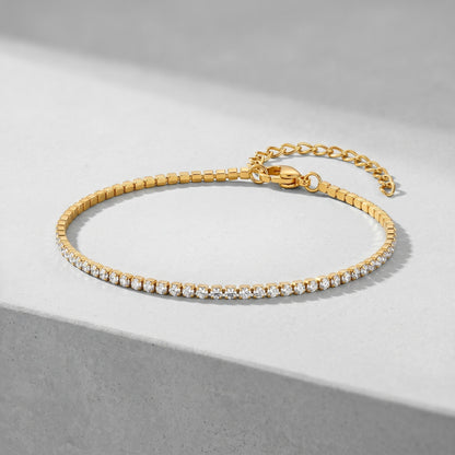 Alessia Tennis Gold Anklet - Joie d’Or