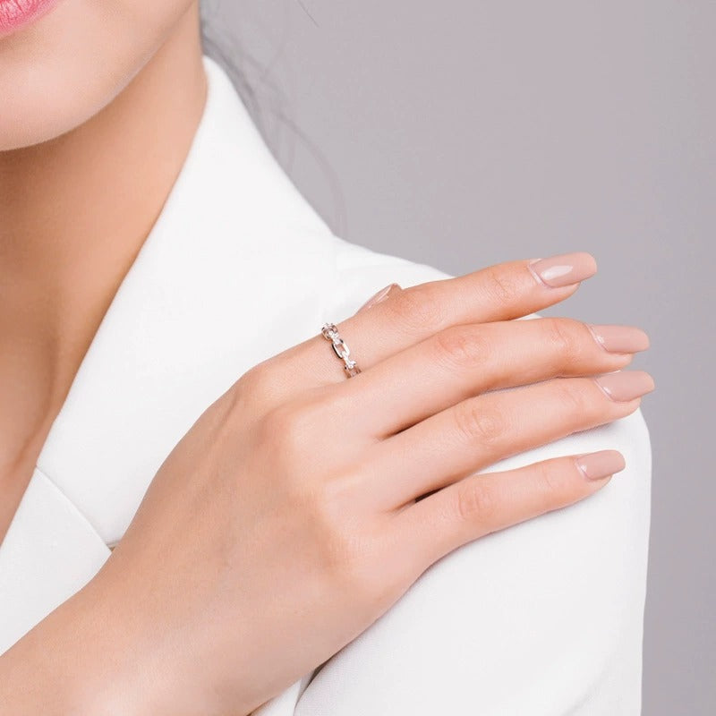 Ava Link Silver Ring