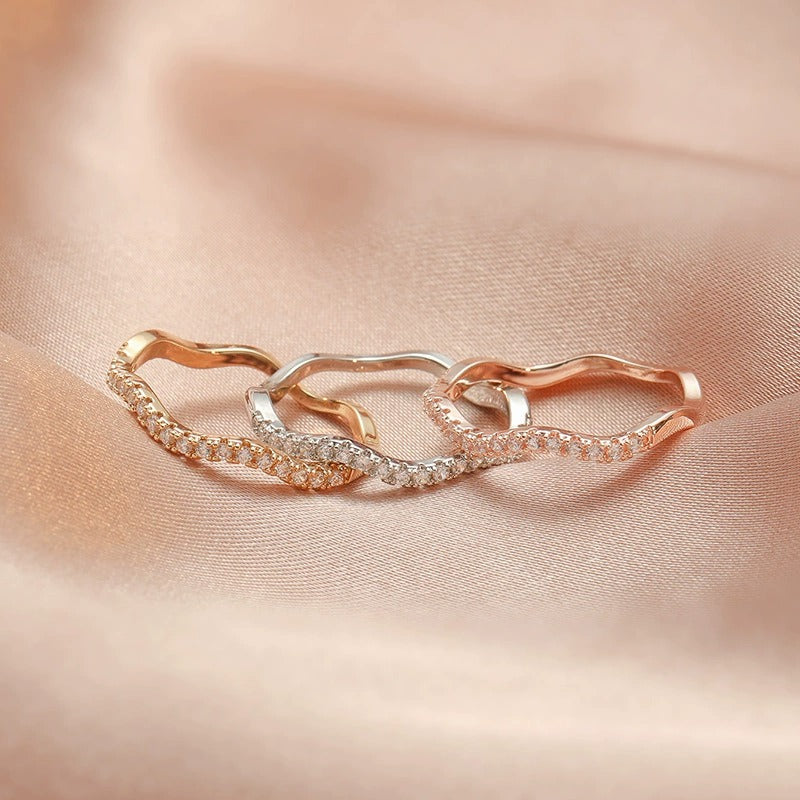 Zara Crystal Wave Ring
