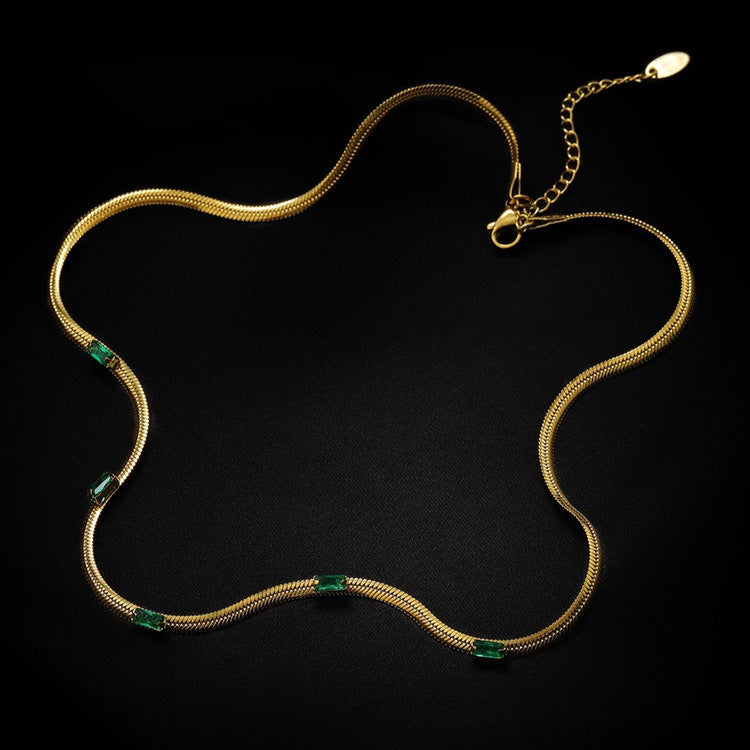 Eve Herringbone Gold Necklace