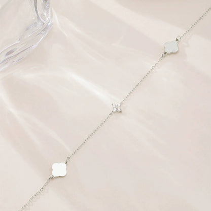 Inès Clover & Crystal Necklace