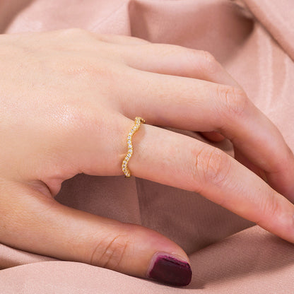 Zara Crystal Wave Ring