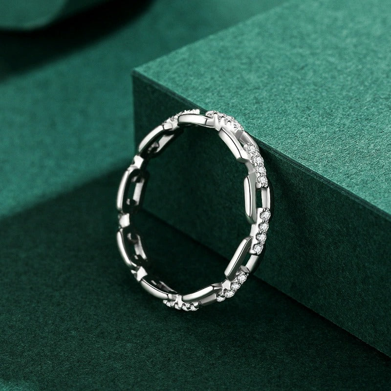 Ava Link Silver Ring