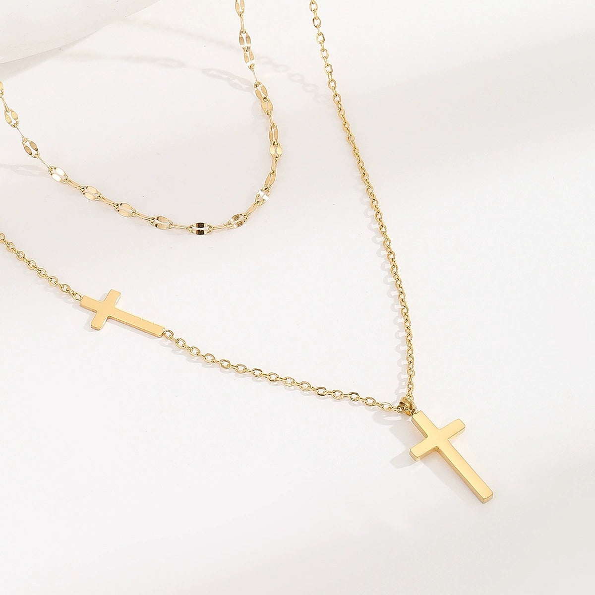 Divina Cross Layer Necklace