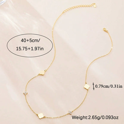 Inès Clover & Crystal Necklace