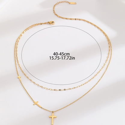 Divina Cross Layer Necklace