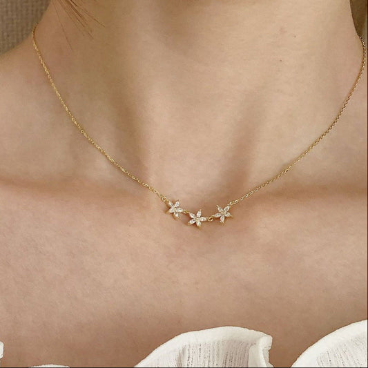 Maia Crystal Flower Necklace