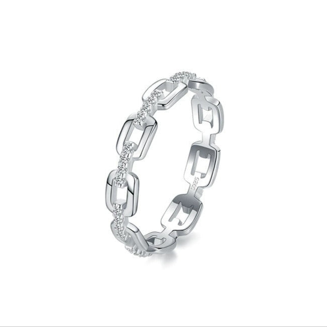 Ava Link Silver Ring