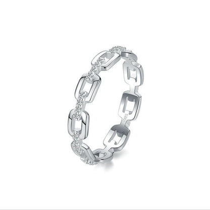 Ava Link Silver Ring