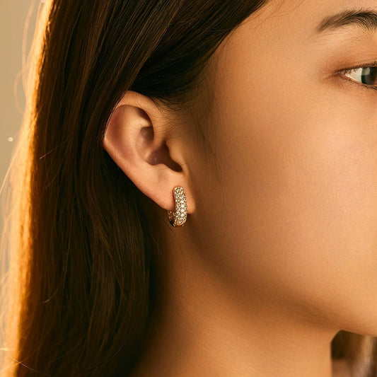 Lily Crystal Hoop Earrings