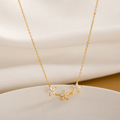 Maia Crystal Flower Necklace