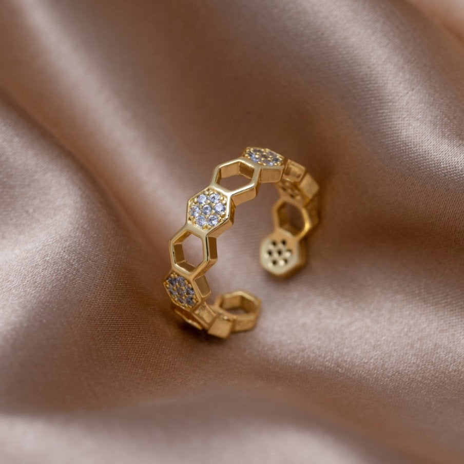 Zara Honeycomb Ring