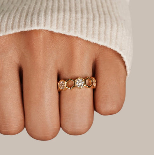 Zara Honeycomb Ring