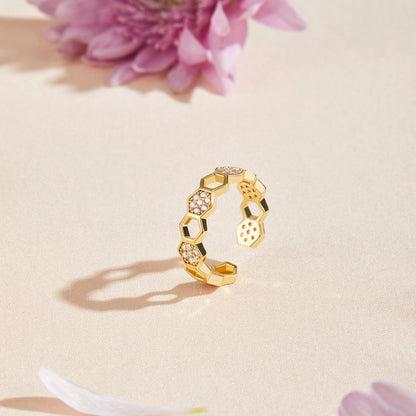 Zara Honeycomb Ring