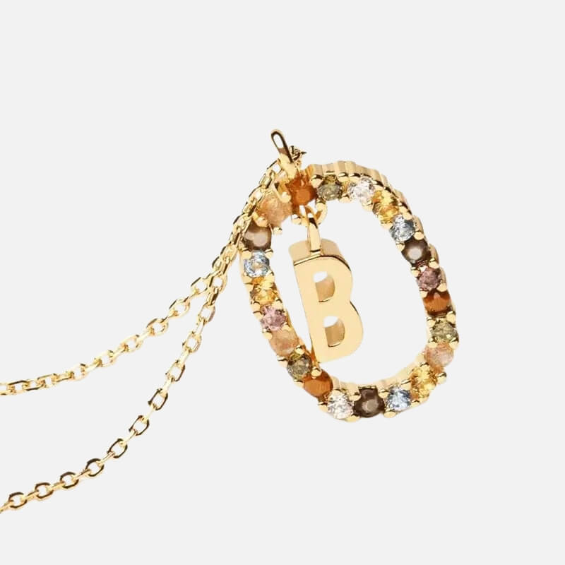 Emma Initial Crystal Necklace