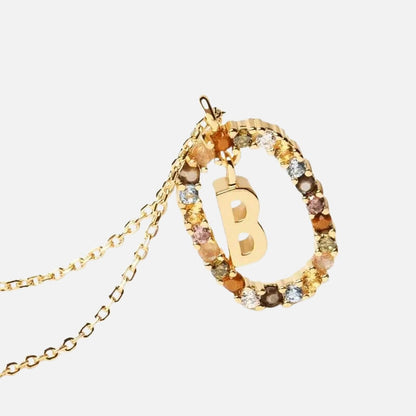 Emma Initial Crystal Necklace