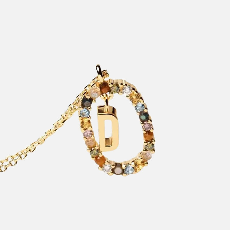 Emma Initial Crystal Necklace