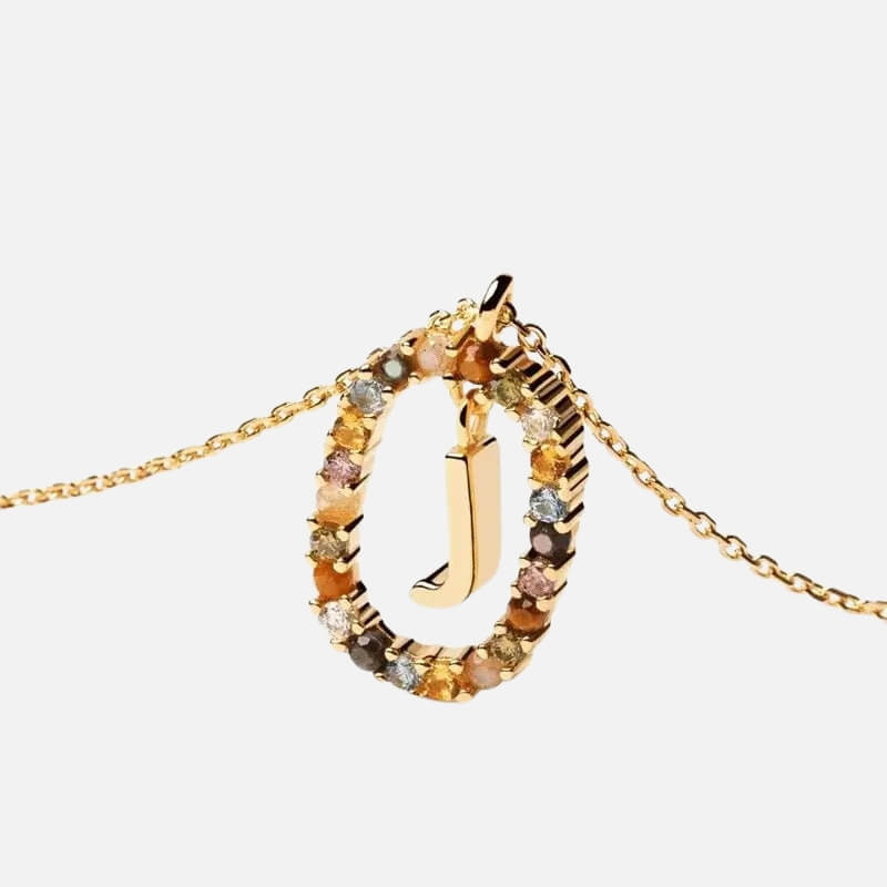 Emma Initial Crystal Necklace