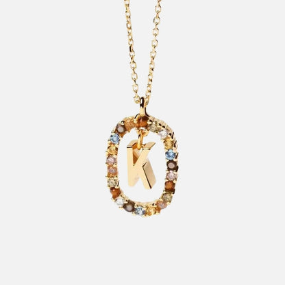 Emma Initial Crystal Necklace