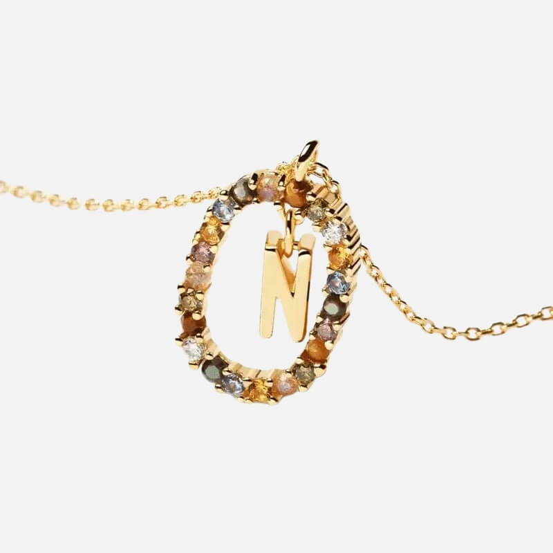 Emma Initial Crystal Necklace