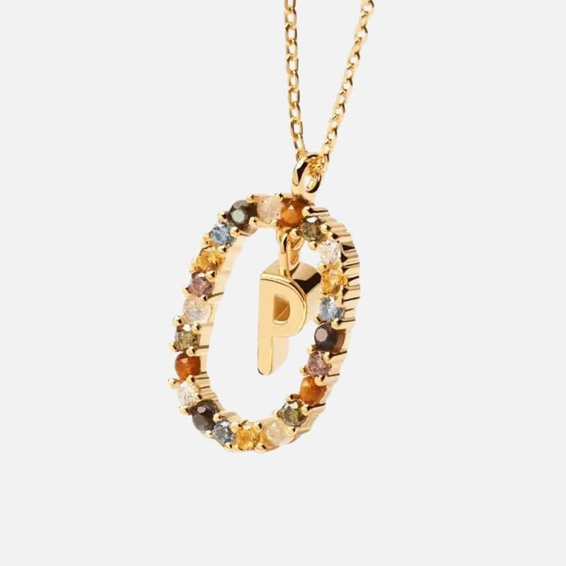 Emma Initial Crystal Necklace