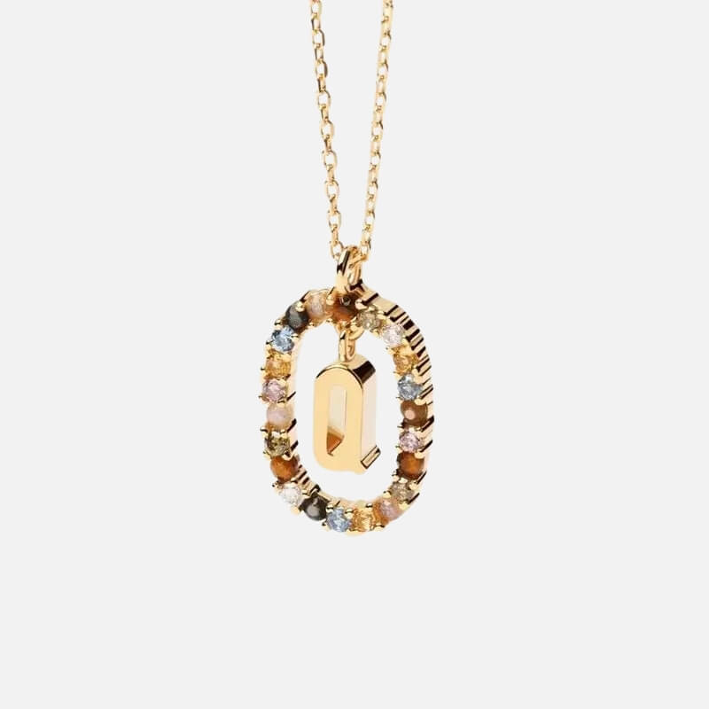 Emma Initial Crystal Necklace
