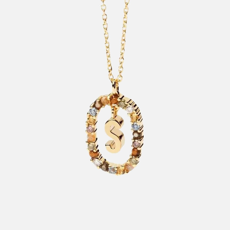 Emma Initial Crystal Necklace