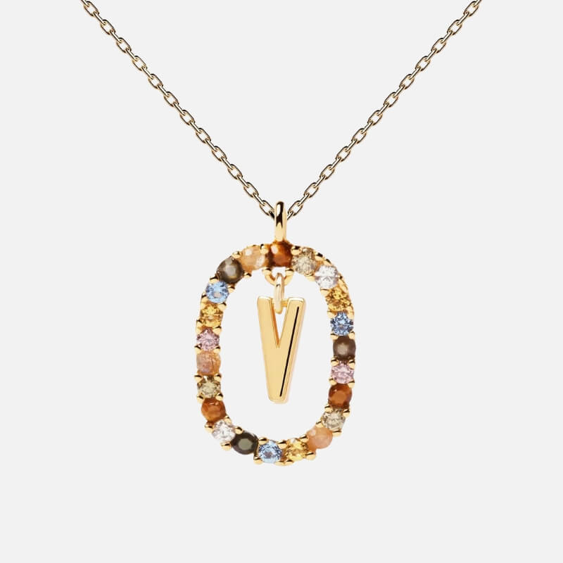 Emma Initial Crystal Necklace