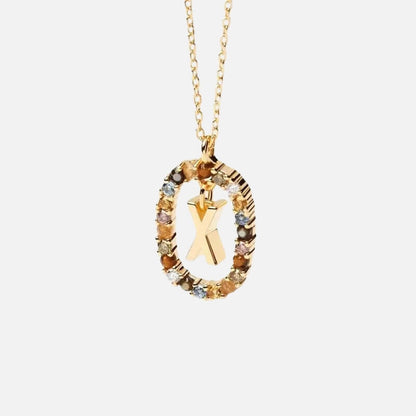 Emma Initial Crystal Necklace