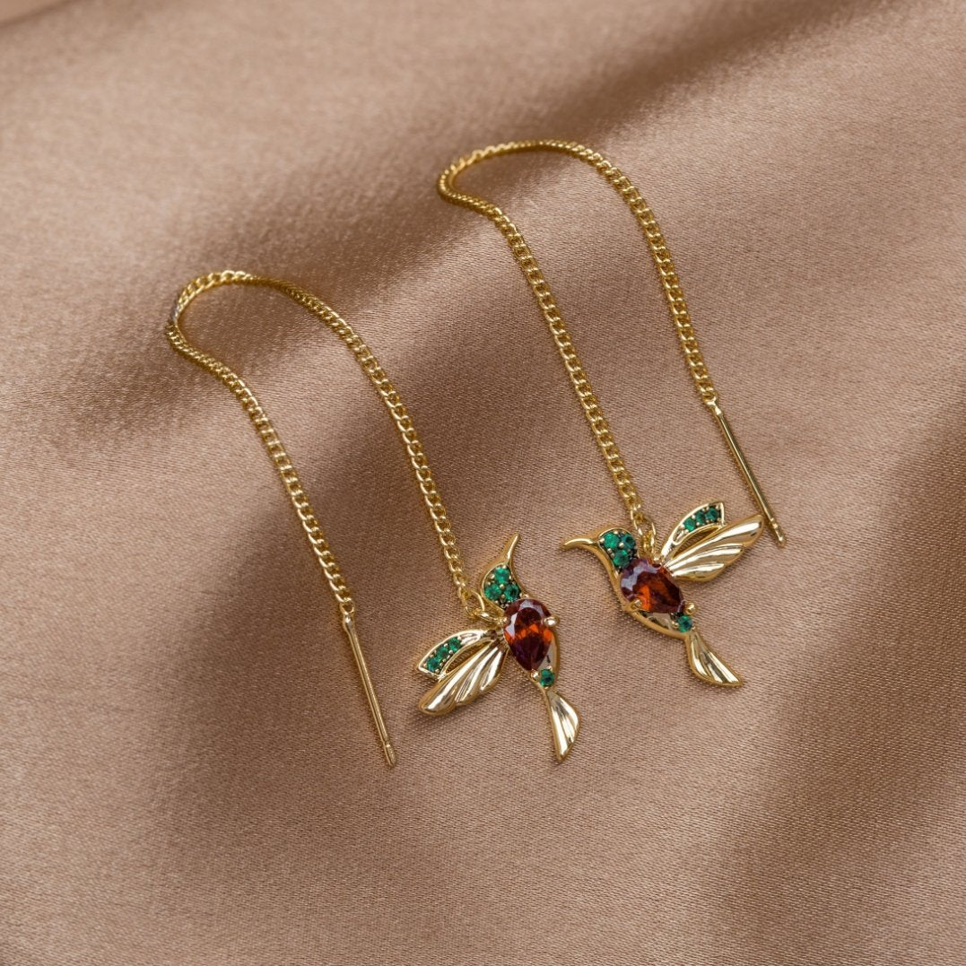 Crystal Hummingbirds Earrings