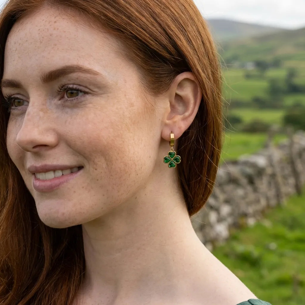 Emerald Clover Earrings - Joie d’Or