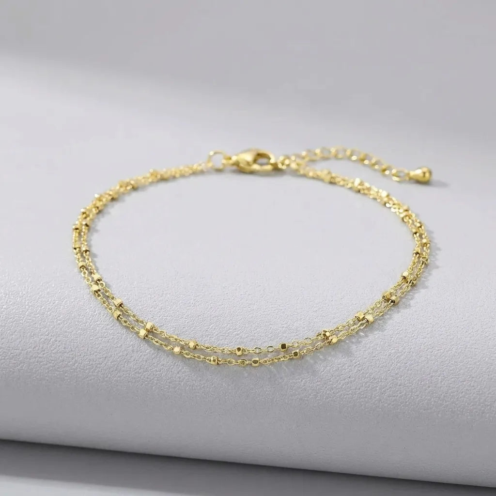 Wren Layered Chain Anklet - Joie d’Or