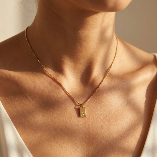 Chloé Initial Charm Necklace - Joie d’Or