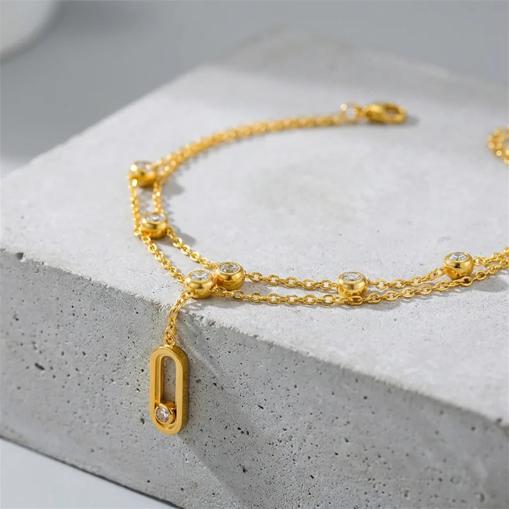 Isola Crystal Charm Anklet - Joie d’Or