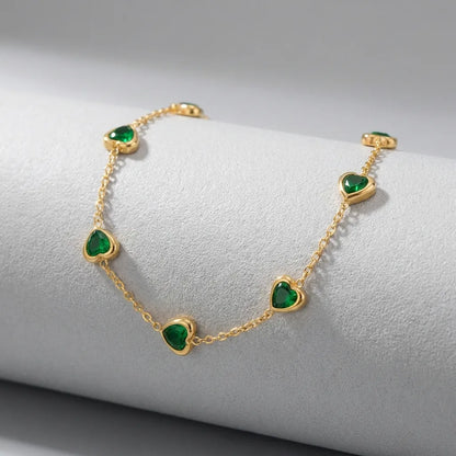 Francia Green Heart Bracelet - Joie d’Or