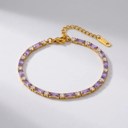 Aurélie Crystal Tennis Bracelet - Joie d’Or