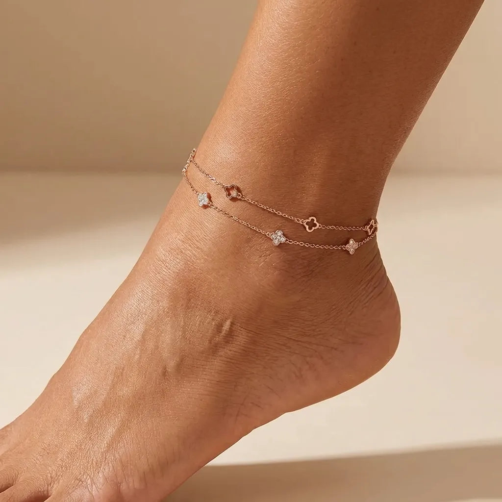 Ariana Clover Anklet - Joie d’Or
