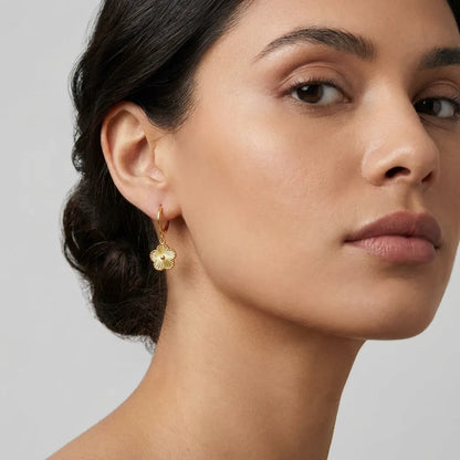 Rowena Flower Hoop Earrings - Joie d’Or