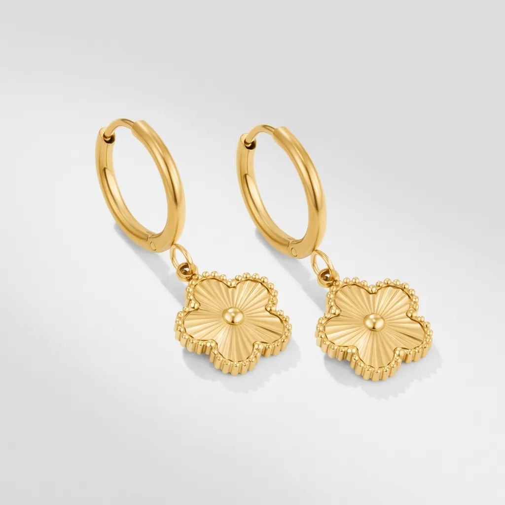 Rowena Flower Hoop Earrings - Joie d’Or