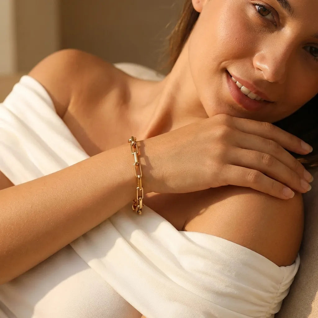 Eloise Bold Paperclip Bracelet - Joie d’Or