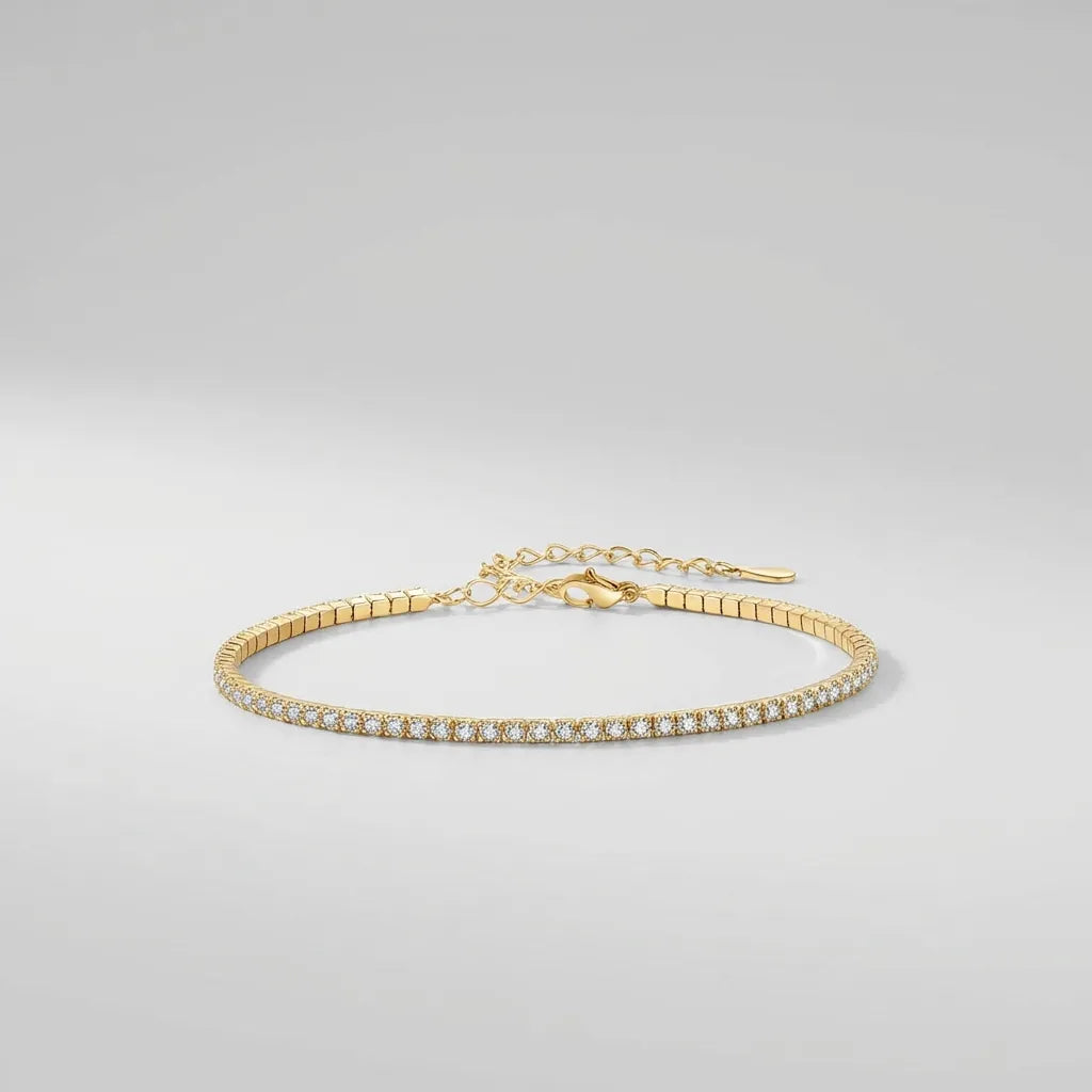 Sophie Lumière Tennis Anklet - Joie d’Or