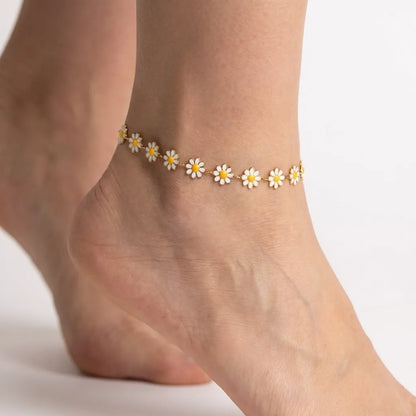 Fiona White Flowers Anklet - Joie d’Or