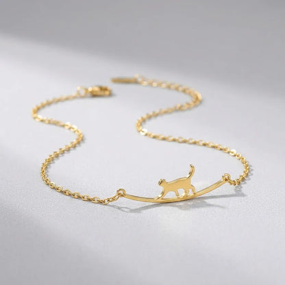 Isabella Walking Cat Anklet - Joie d’Or