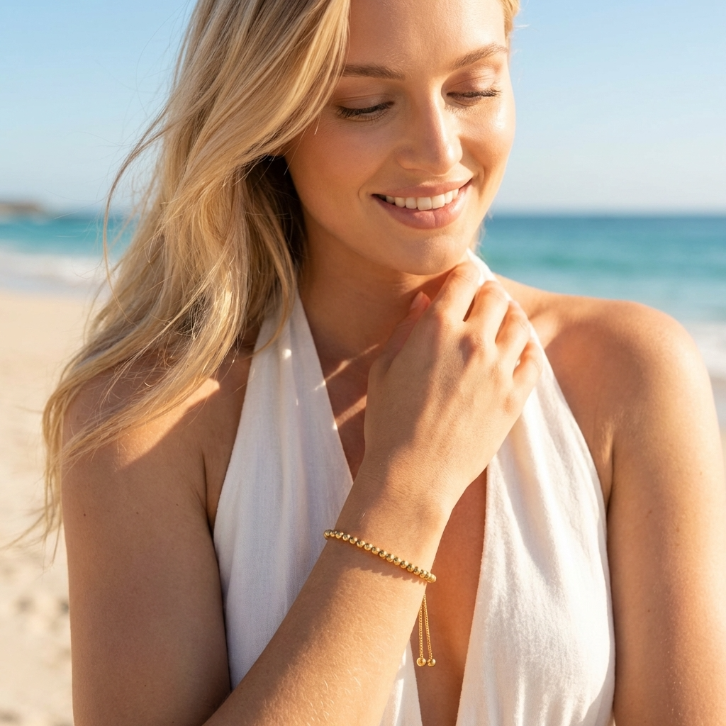Beaded Gold Bracelet - Joie d’Or