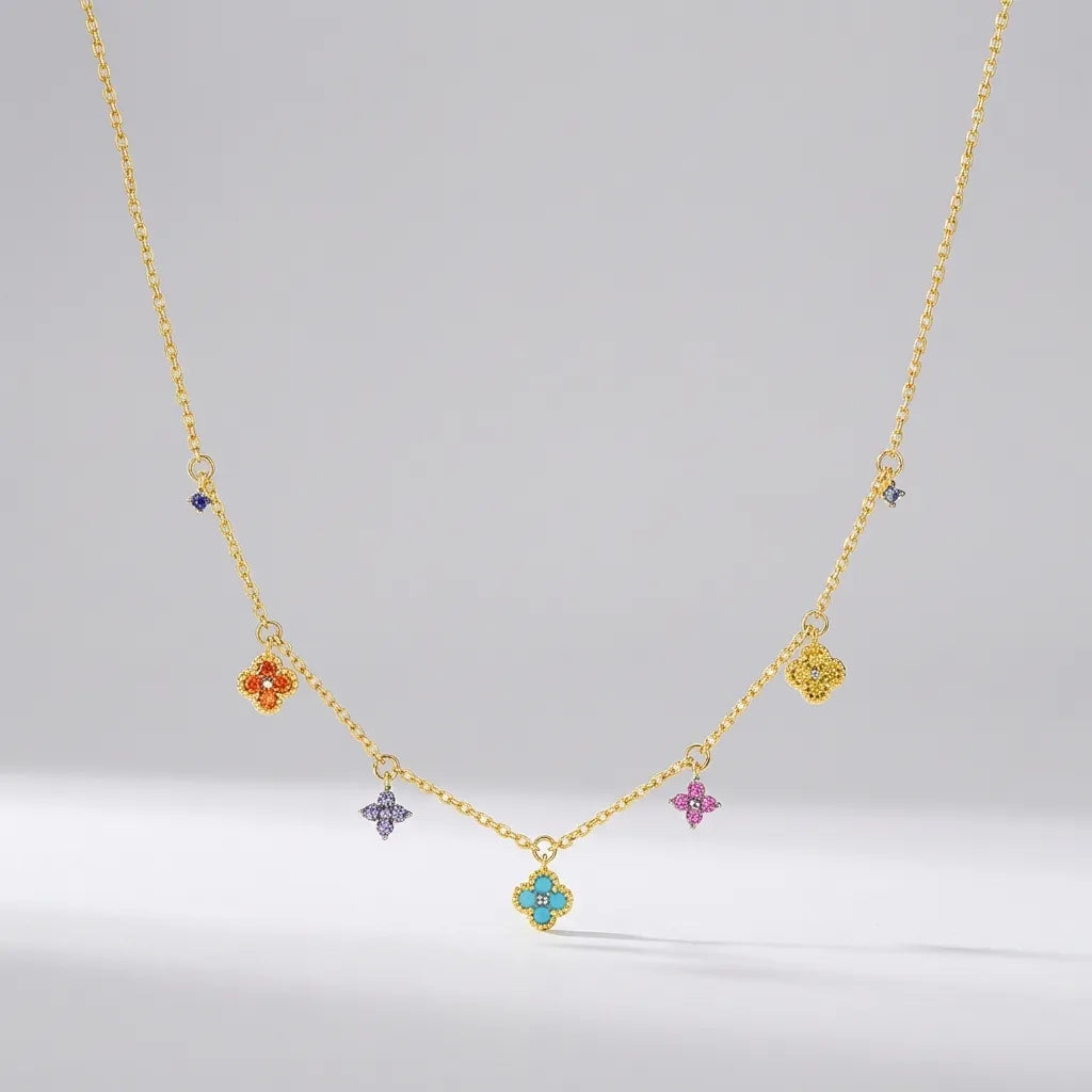 Aurélie Prism Charm Necklace - Joie d’Or
