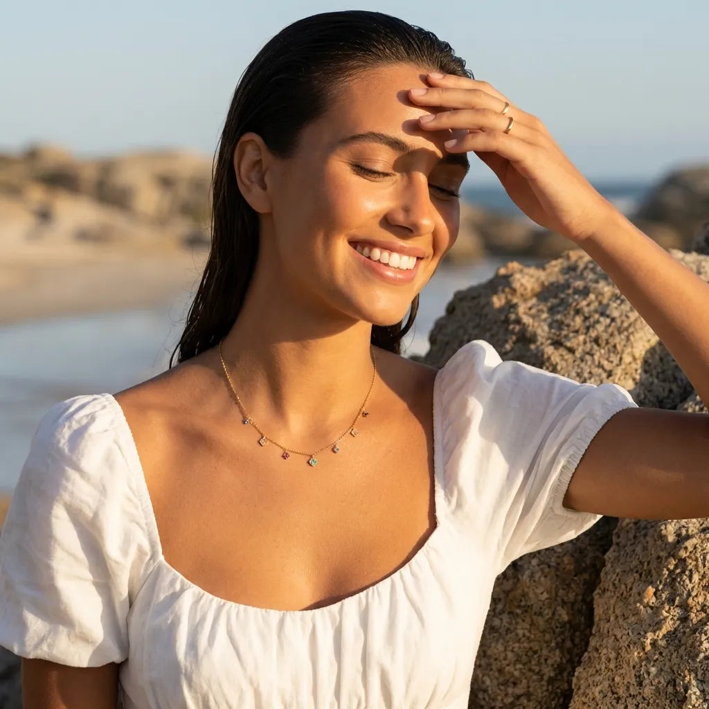 Aurélie Prism Charm Necklace - Joie d’Or