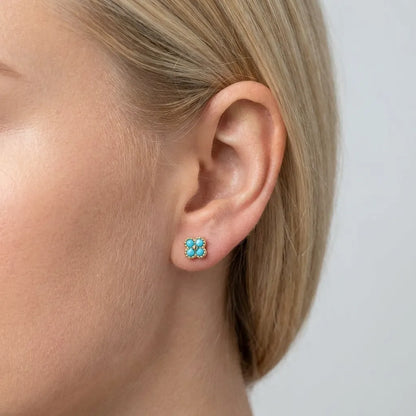 Aurélie Blue Stud Earrings - Joie d’Or